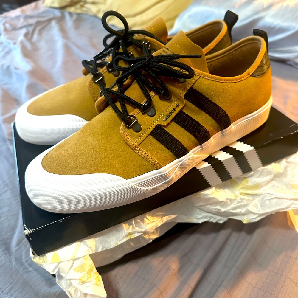 adidas Mustard Yellow and Black Men's Sneakers